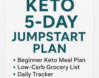 Piano di avvio rapido di 5 giorni Lazy Keto: piano alimentare per principianti (PDF)