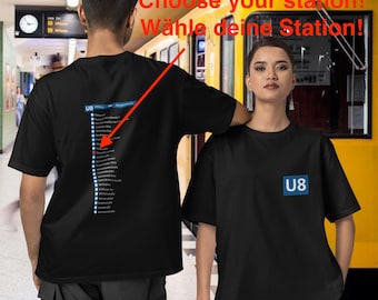 Camiseta U8 de la estación de Berlín - Personalizable