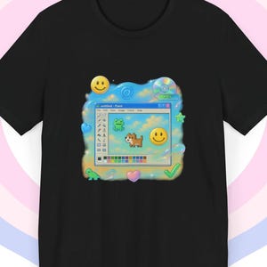 Frutiger Aero T-Shirt Microsoft paint | Y2K Kidcore Shirt 2000s Aesthetic, Unisex Tee | Weirdcore Nostalgic Gift, Old Computer