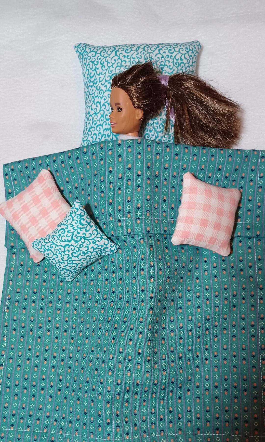 Clearance/doll Bedding/12inch Doll Blanket/tiny Pillows/bunny Bedding