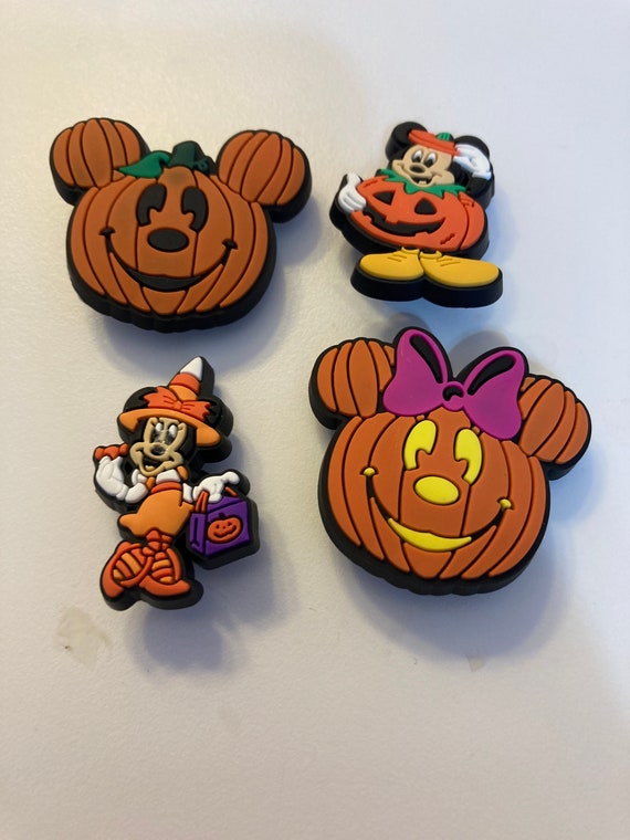 Disney Halloween shoe charms for crocs set of four Mickey Minnie mouse pumpkins