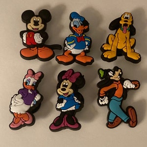 10 Shoe Charms for Croc Disney World Characters Mickey Ears Pooh Donald  Goofy