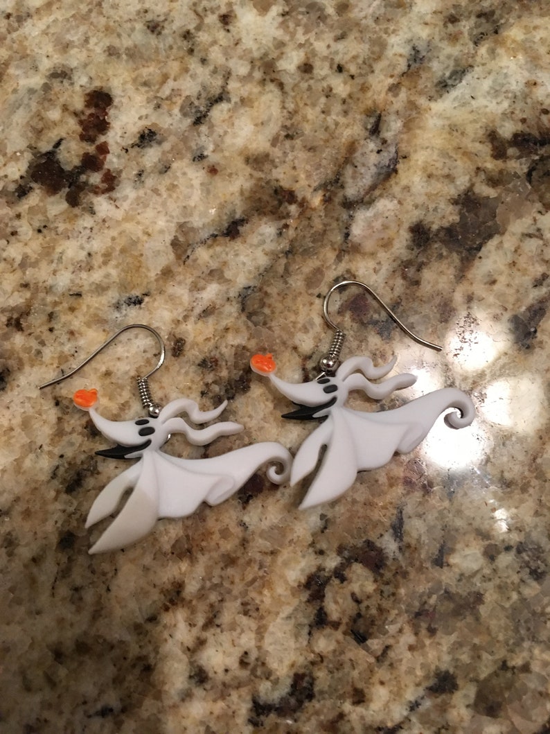 Disney Cruise Disney earrings Disneyland buttons Zero dog Nightmare Before Christmas Disney World fish extenders Dangle