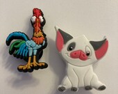 Disney Moana Pua and Hei Hei character shoe charm set of 2 - soft PVC - embellishments