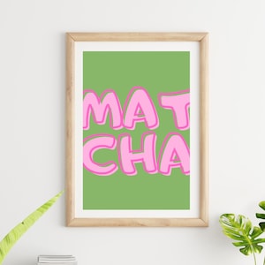 Matcha Digital Print Artwork – Green Tea Wall Decor for Kitchen, Japanese Tea Art for Home Office, Matcha Lover Printable Poster