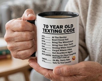 Custom Age Birthday Mug – Funny Personalized Birthday Coffee Cup Humorous Gift for Older Friends Family Coworkers Milestone Birthdays