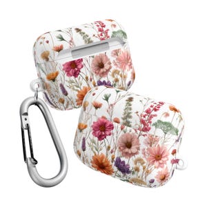Vintage Wild Flower AirPods Case – Floral Hard Cover for AirPods & AirPods Pro – Cute Spring Gift for Her, Tech Accessory