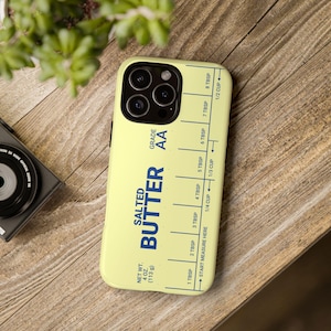 Butter Phone Case – Salted Butter Tough Cover for iPhone 16/15/14/13/12/11, Samsung Galaxy, Pixel 9/8/7/6 | Funny Gift for Foodies & Friends