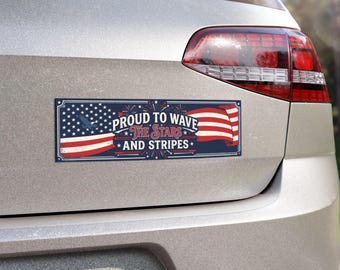 American Flag Car Magnet – Patriotic Stars and Stripes Bumper Decal USA Pride Accessory