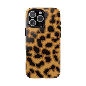 ヒョウ柄の美しいスマホケース - クラシックな野生動物柄 iPhone 16/15/14/13/12/11、Samsung Galaxy、Pixel 9/8/7/6 用