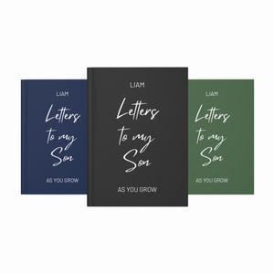 Cartas a mi hijo: Diario infantil personalizado / Cuaderno A5 de tapa dura personalizado / 150 páginas rayadas, regalo de recuerdo