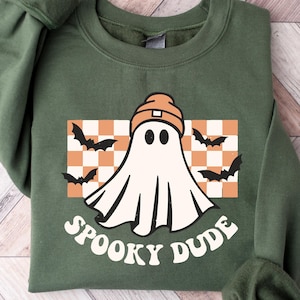 Spooky Dude Ghost Sweatshirt, Retro Halloween Sweatshirt, Spooky DudeToddler Shirt, Retro Halloween Boys Shirt,Pumpkin Shirt, Spooky Season
