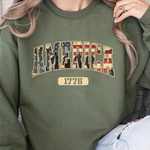 1776 America 4th Of July Shirt, America Retro 4th of July Sweatshirt, America Patriotic Tee, Independence Day Shirt, USA Memorial Day Tee