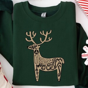 Christmas Reindeer Sweatshirt, Christmas Sweatshirt, Christmas Sweater, Christmas Shirt, Holiday Gift, Christmas Family Shirt, Santa Shirt