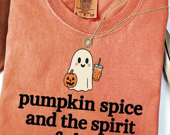 Comfort Colors® Christian Halloween Shirt, Cute Ghost Pumpkin Spice Coffee, Fall Jesus Shirts, Bible Verse Shirt, Trick or Treat Apparel