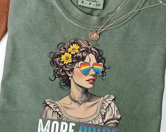 Comfort Colors® More Pride Less Prejudice Shirt, LGBTQ T-Shirt, Proud Ally Tee, Pride Month Shirt, LGBTQ T-shirt, LGBTQ Gift, Pride Parade