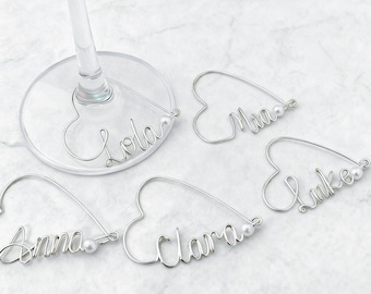 Wedding Favors, Wine Charm, Bridesmaid Gifts, Personalized Name, Party Favors, Bachelorette Gifts, Personalized Wine, Custom Wine Glass