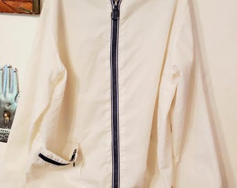 Vintage Sporty Spice White Nylon Full Zip Front Windbreaker M