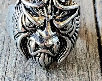 Sun Wukong Monkey King Stainless Steel Biker Ring Sz 8