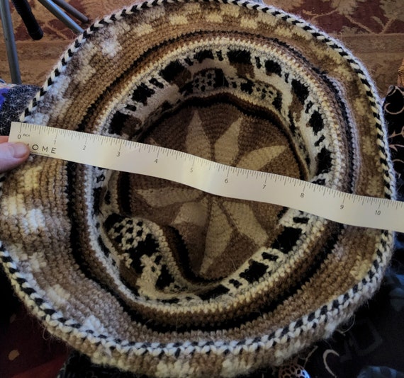 Peruvian Rustic Crochet Roll-Up Bucket Hat Thick … - image 5