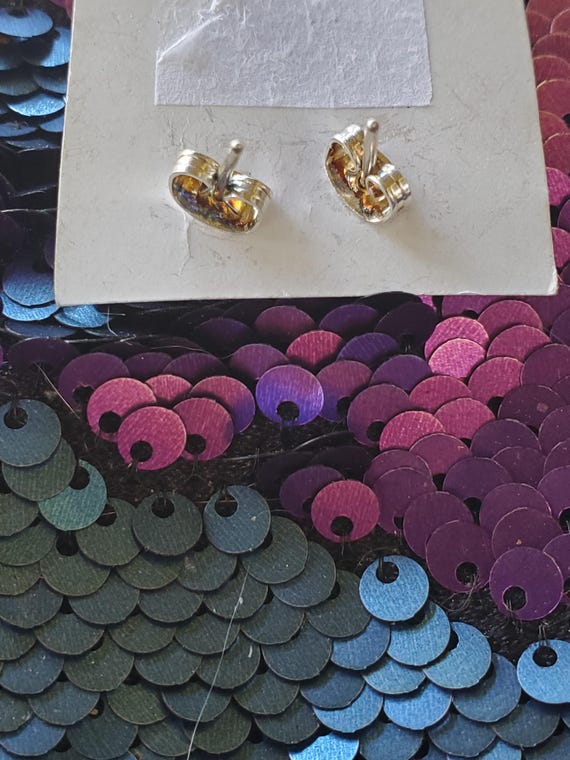 Sterling Silver Tiny Sea Turtle Stud Post Earrings - image 2