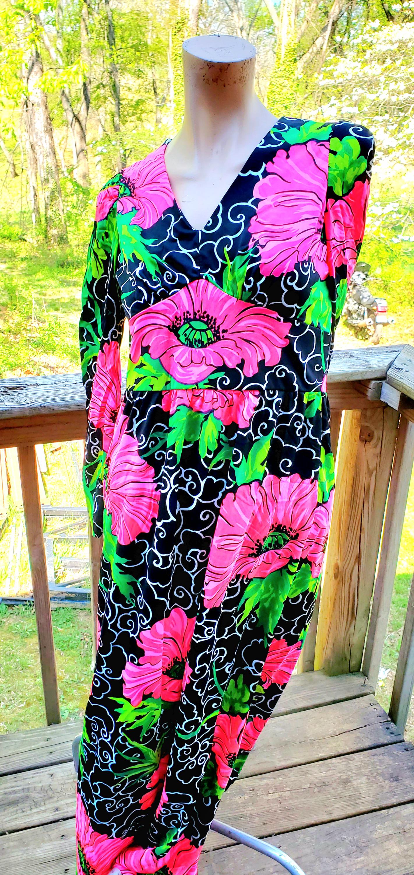chinese dress ladies NEON MAXI DRESS | BLACK