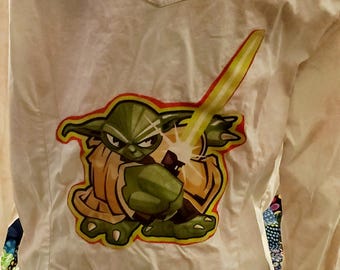 Vintage Cotton Western Shirt with Yoda Decal