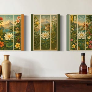 The White Lotus Art Print Trilogy – Unframed Fan Art from Season 1 (Maui), Season 2 (Sicily), Season 3 (Koh Samui)