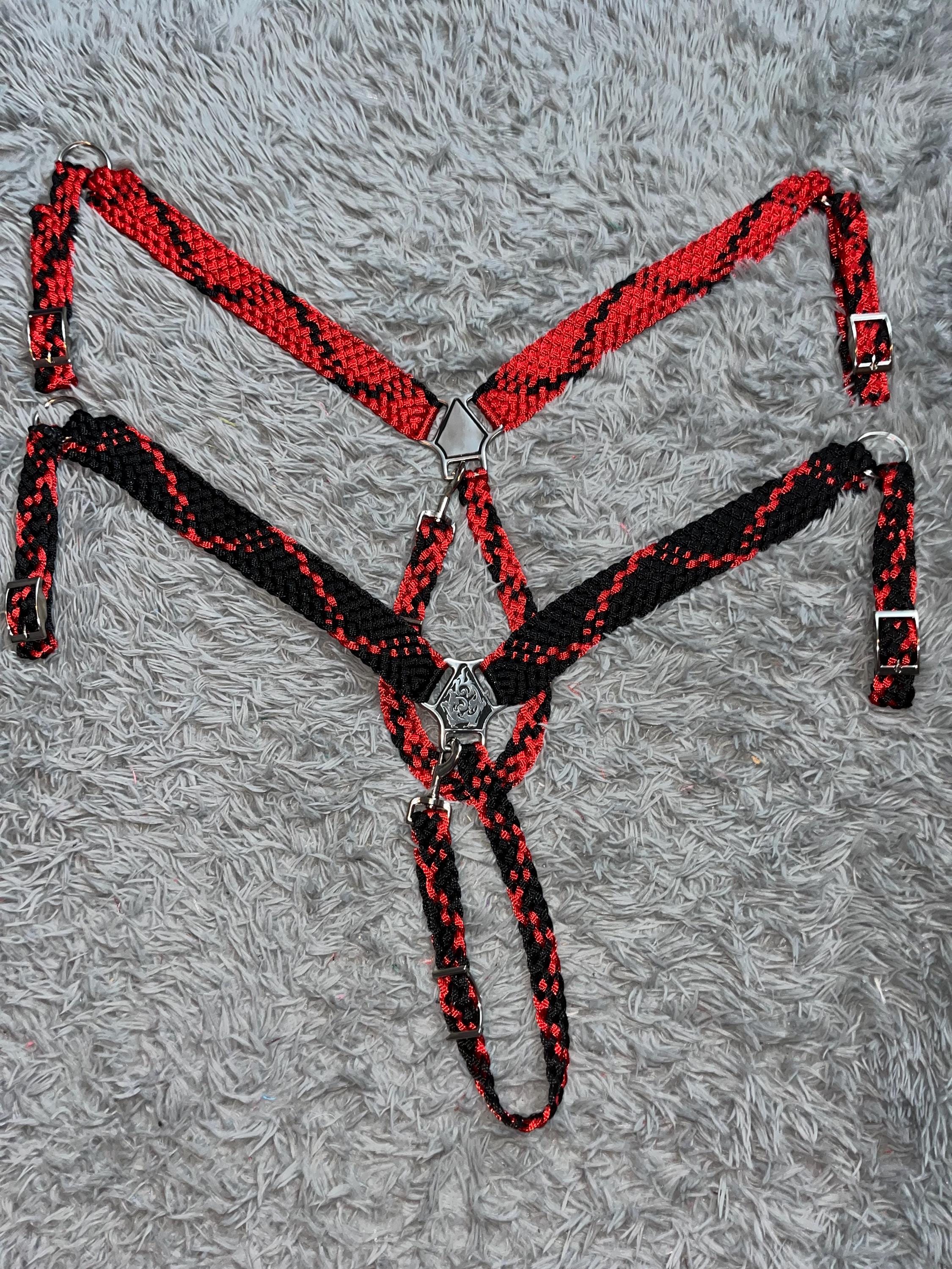 Collier De Poitrine Pour Cheval En Mohair 100% Fait Main Personnalisable 781178