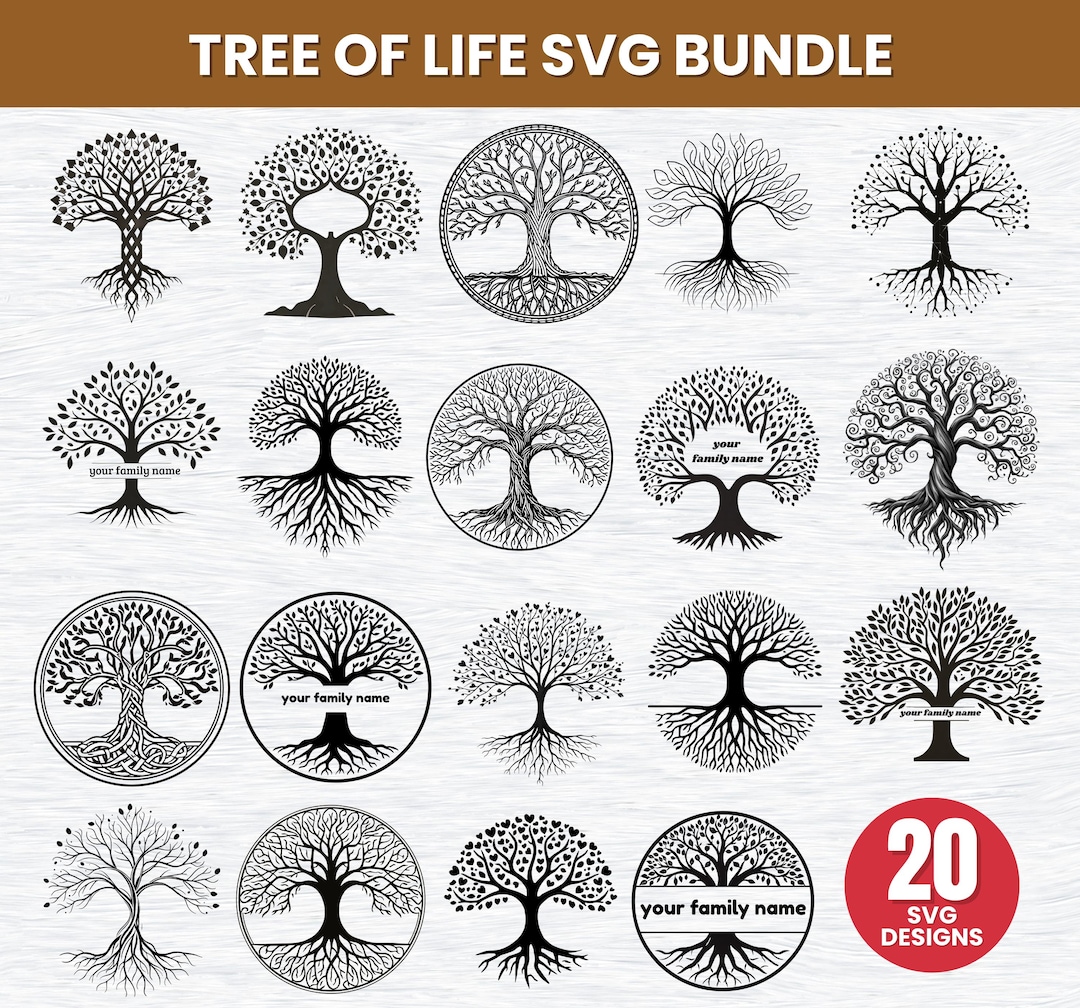 Tree of Life SVG Bundle | Family Tree Laser Cut File (digital Download ...