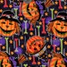 Jack-O-Lantern with Hats and Bones*Fabric Sold By The Half Yard