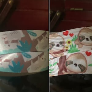 Sloth Silk and Grosgrain Ribbon