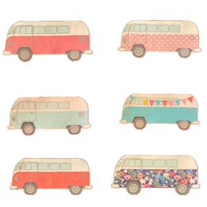 Hippie Van Fabric Sew On  Appliqué