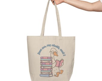 Bookish Goose canvas draagtas, bibliotheektas, milieuvriendelijk