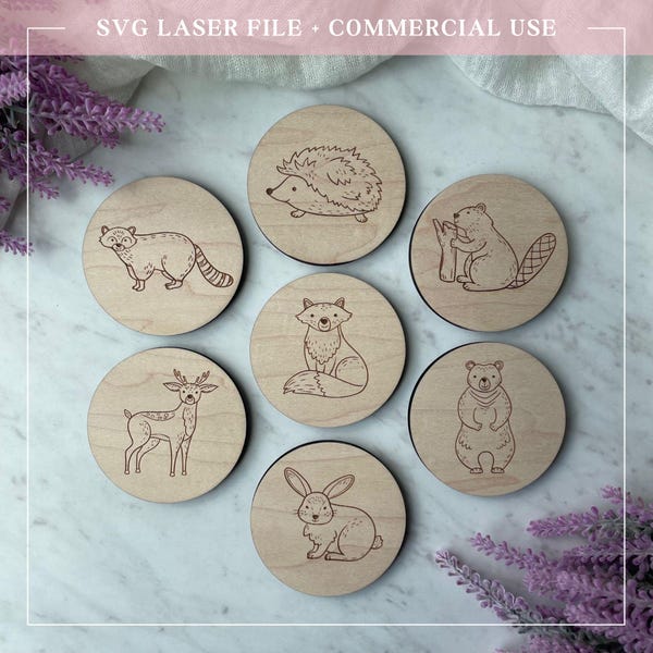 Animal Matching Wood - Etsy