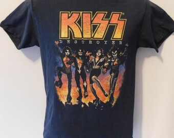 Vintage 70s KISS Destroyer / Rock and Roll Over 1976 Promo T Shirt