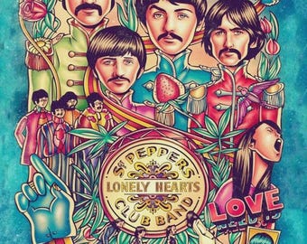Beatles Sgt Pepper Poster 13"x19"