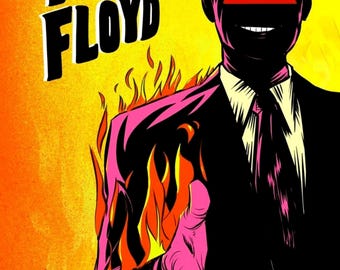 Pink Floyd Concert Poster June 20, 1975 at Three Rivers Stadium, Pittsburgh - 13"x19