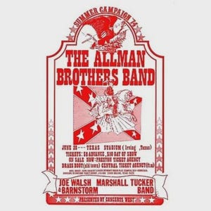 Allman Brothers Band 1974 Concert Poster 13&quot;x19&quot;