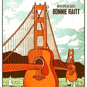 James Taylor - Bonnie Raitt Concert Poster - July 19, 1977 at AT&T Park, San Francisco. 13&quot;x19&quot;