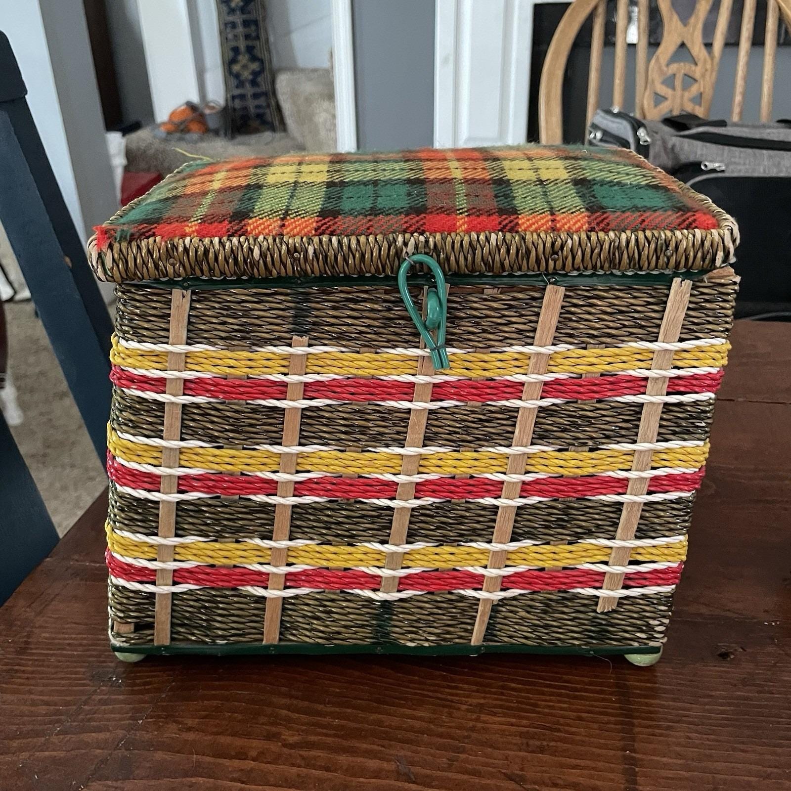 Vintage Singer Sewing Basket - Etsy