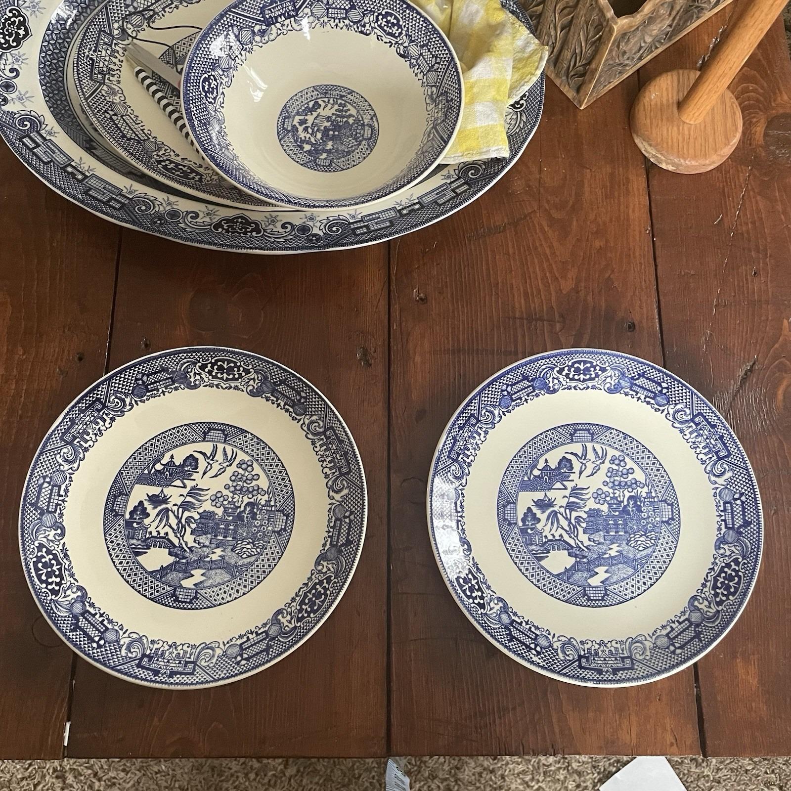 Unmarked Blue Willow Plate - Etsy