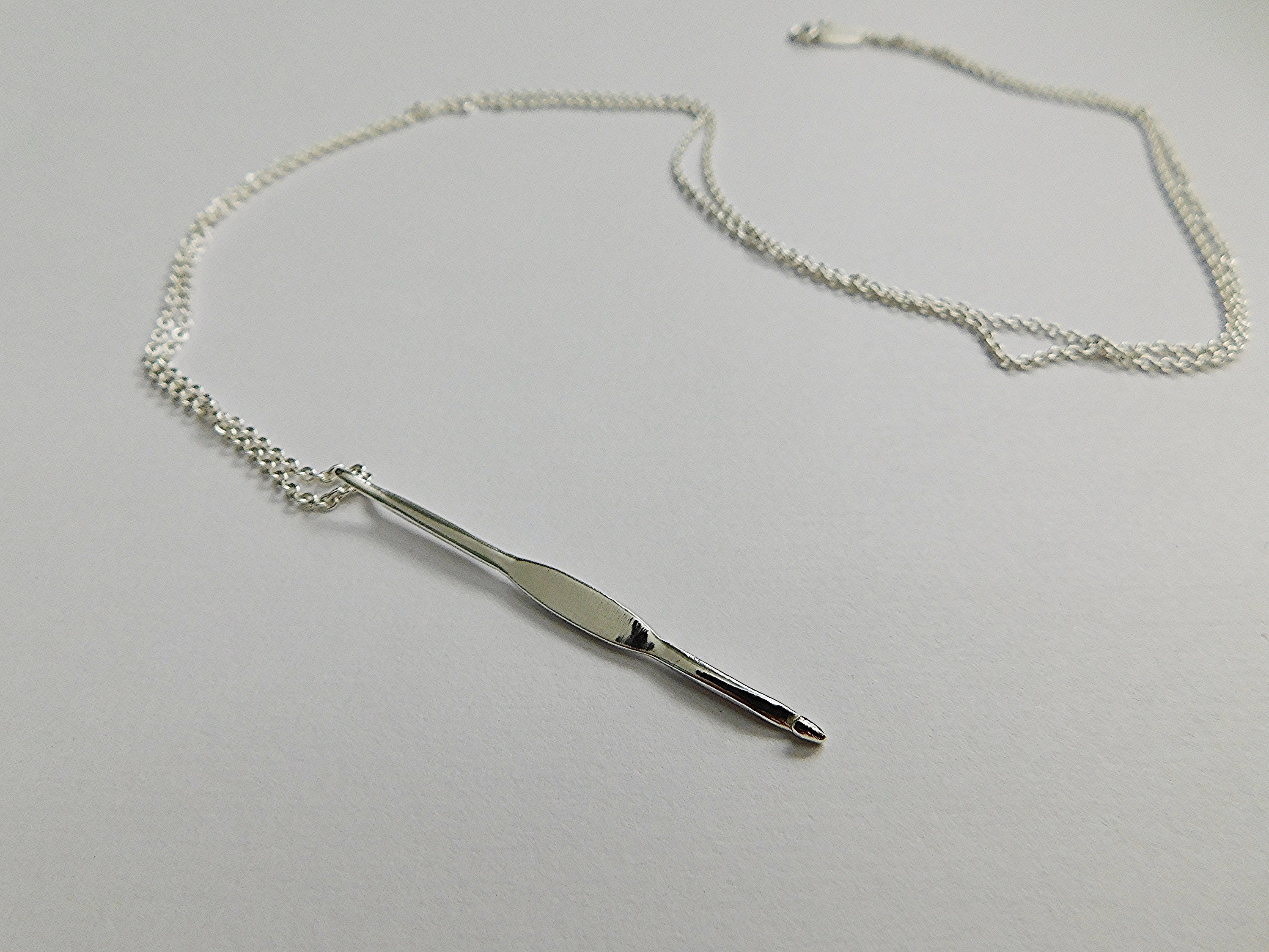 Tiny Crochet Hook Pendant - Thumbnail 4