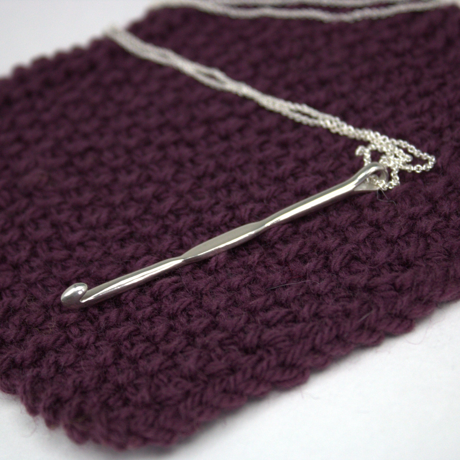 Knitting Jewelry, Wearable Crochet Hook Necklace, Crochet Hook Pendant ...