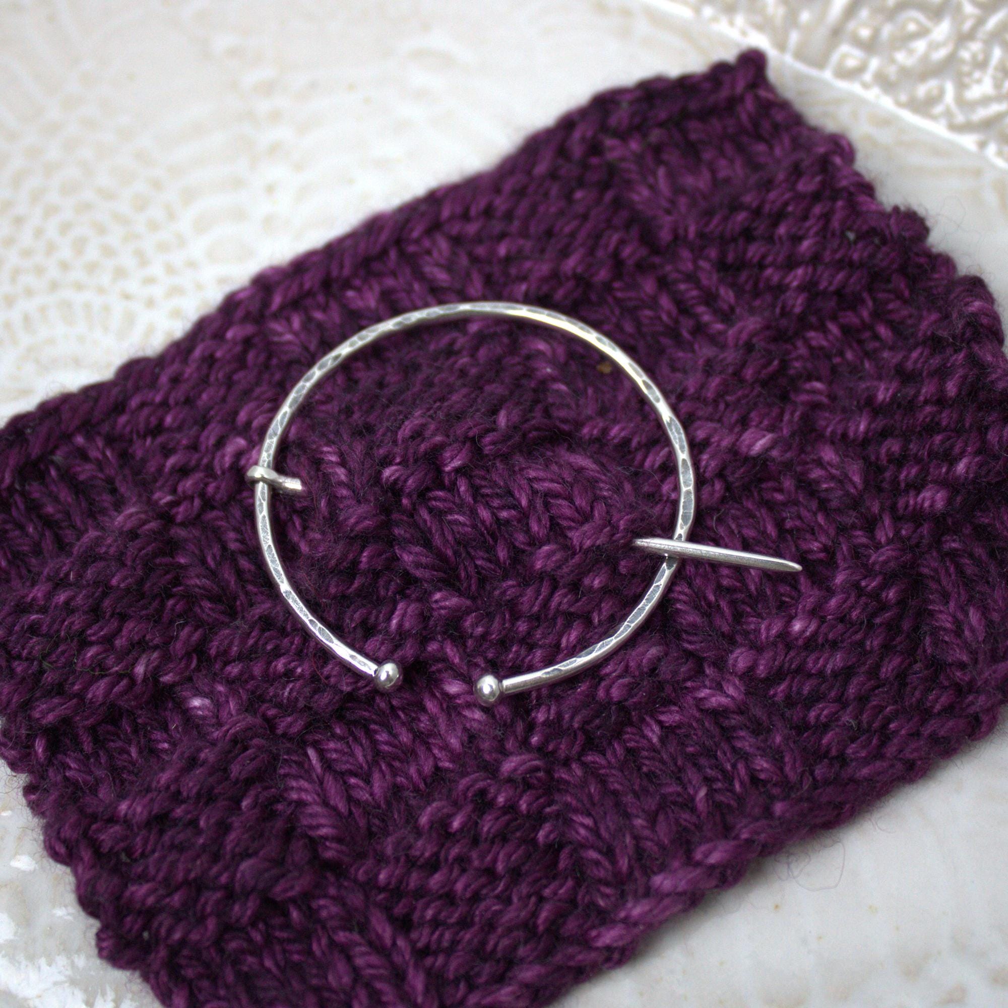 Shawl Pin, Brooch, Cloak Pin, Penannular Pin, Silver Shawl Pin - Thumbnail 5