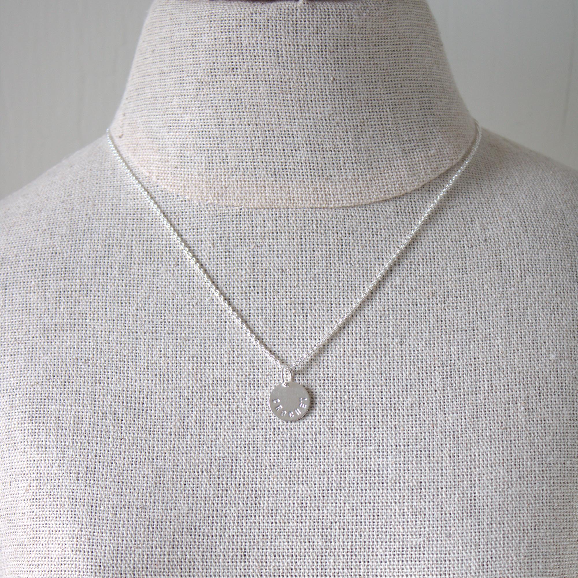 Crochet Charm, Charm Necklace, Gift for Crocheter, Crochet Charm Necklace, Small Charm,  Cable Chain, Sterling Silver Charm Necklace