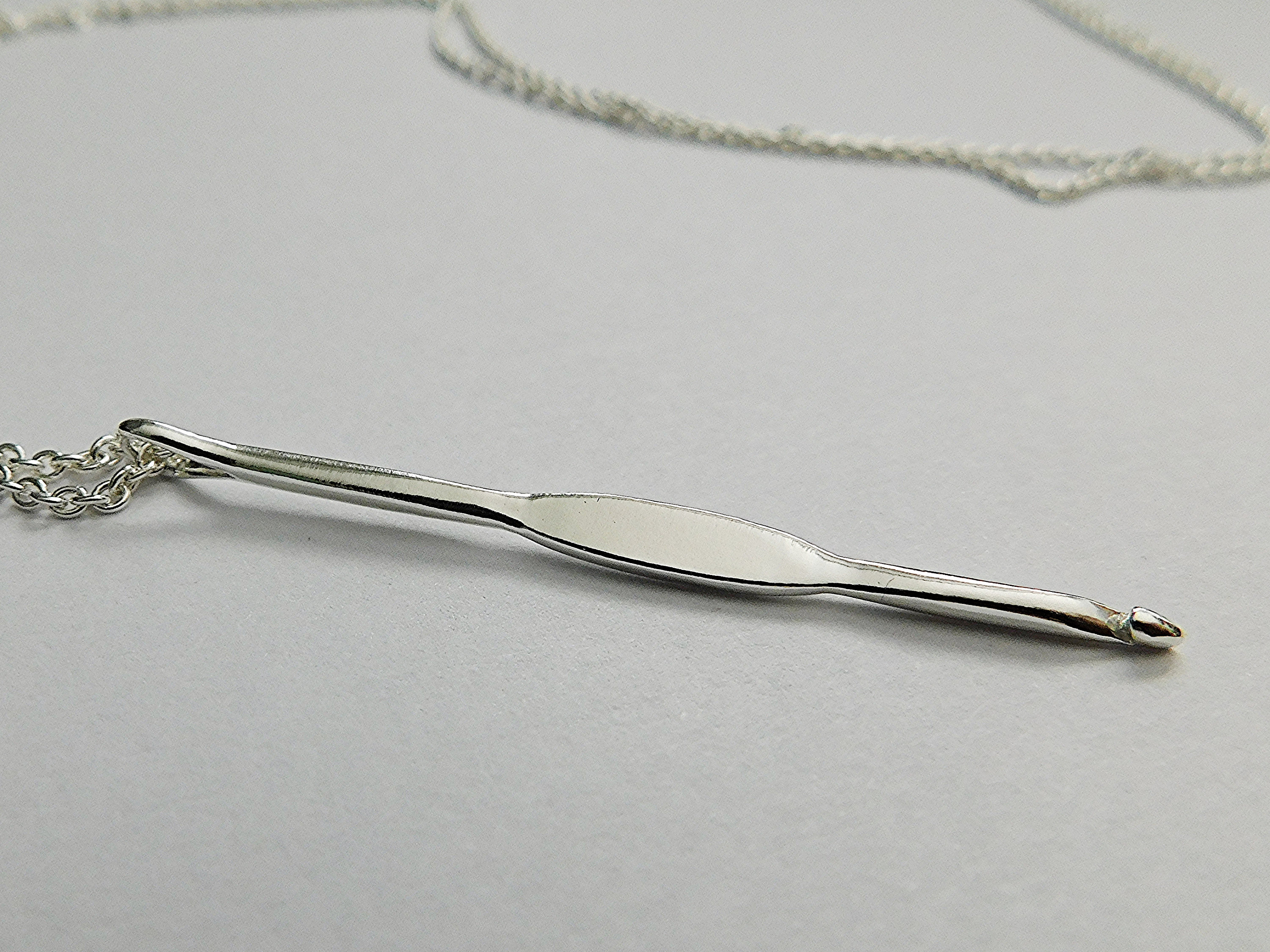 Tiny Crochet Hook Pendant - Thumbnail 2