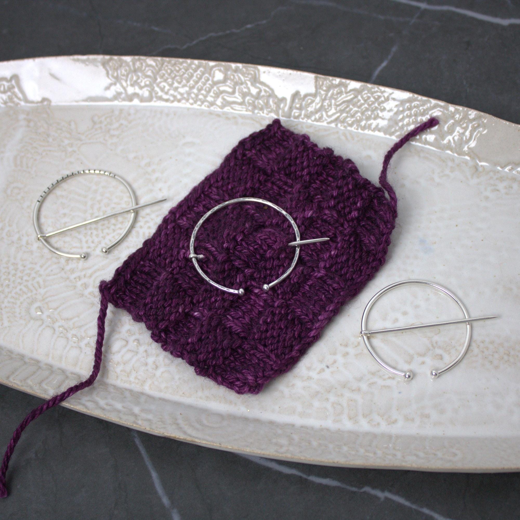 Shawl Pin, Brooch, Cloak Pin, Penannular Pin, Silver Shawl Pin - Thumbnail 4
