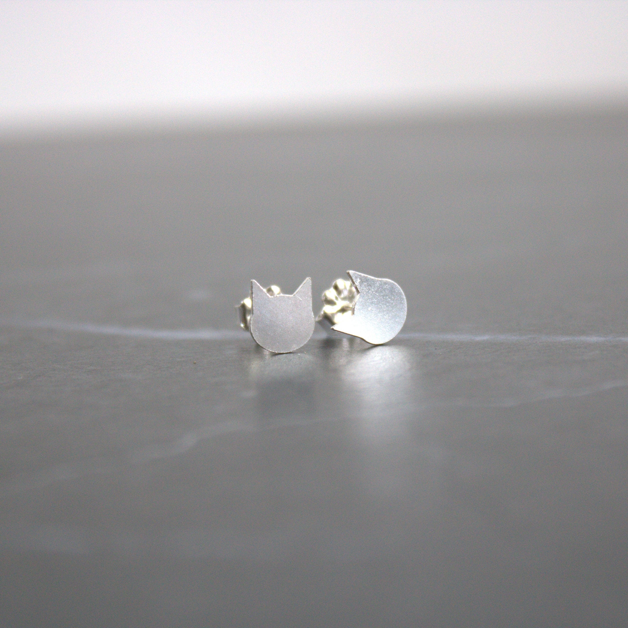 Cat Stud Earrings - Thumbnail 2