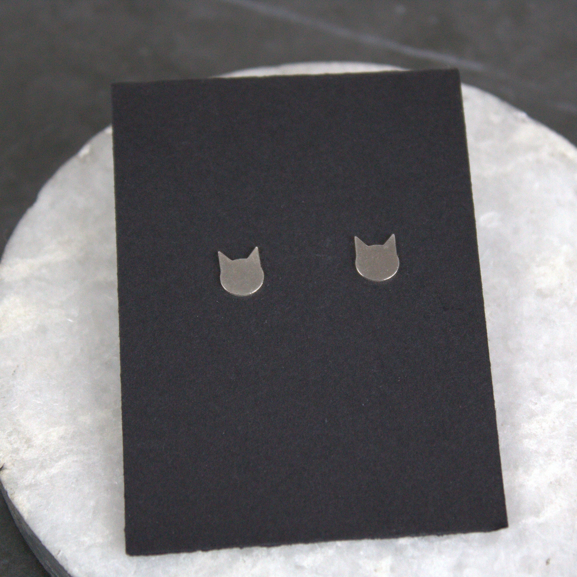 Cat Stud Earrings - Image 1